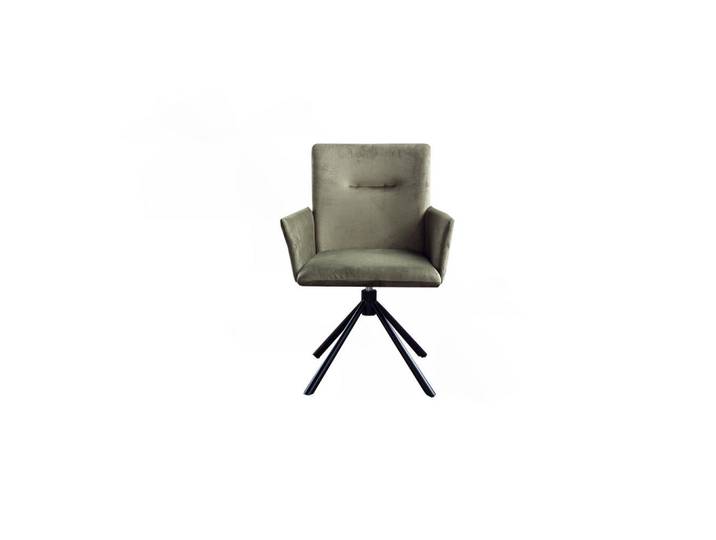 Kawola Esszimmerstuhl Kyra Dunkelgrün Velvet Drehbar (360°) (1er-Set), Textil, 64x88x61 cm, Esszimmer, Stuhl, Armlehnstühle