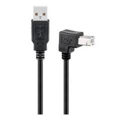 MicroConnect USB-Kabel USB 2.0 2 m Schwarz USBAB2ANGLED