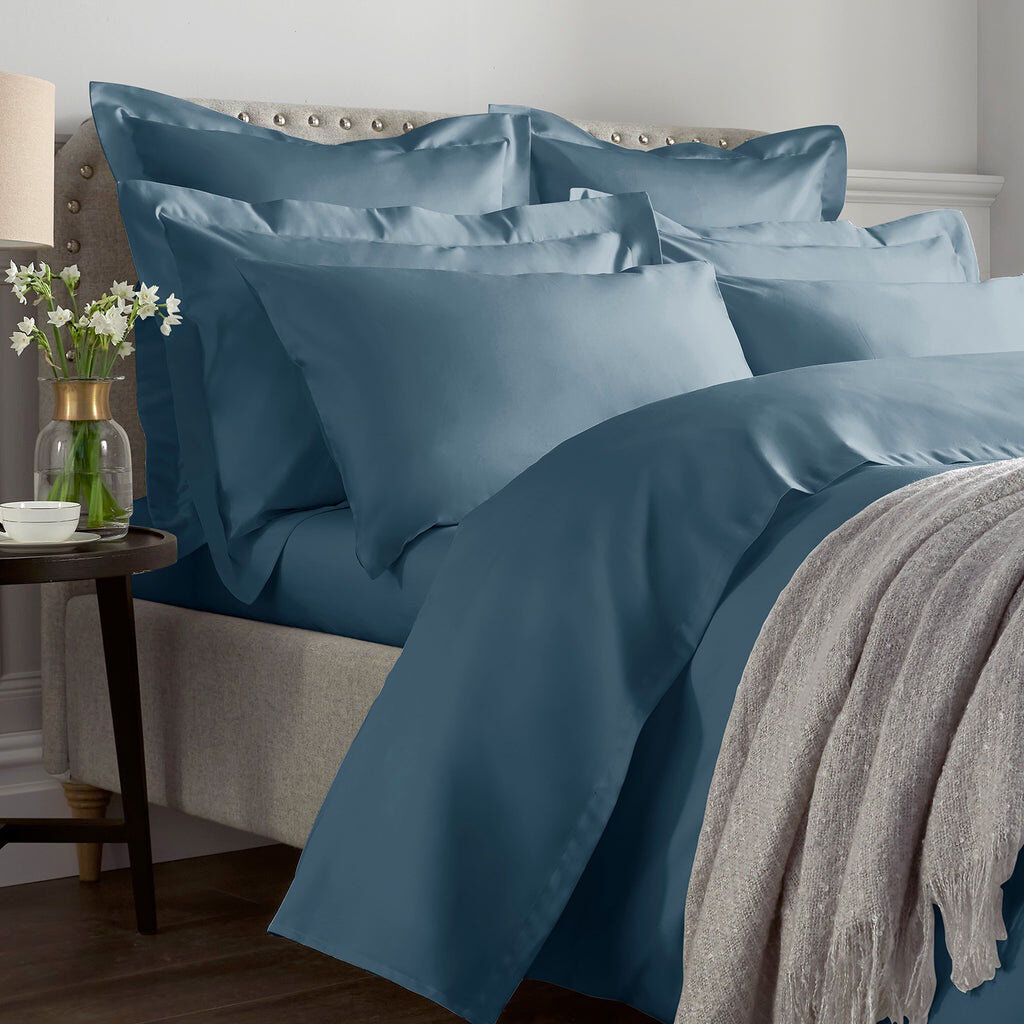 17 Stories 1000 Thread Count Sateen Duvet Cover Teal Kingsize Duvet Cover