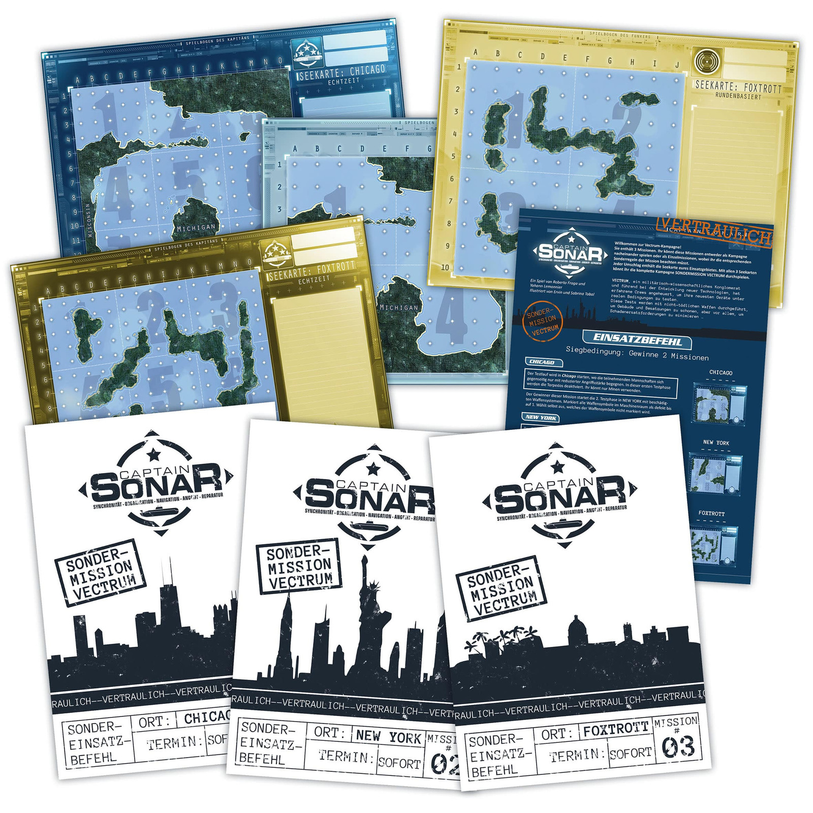 Pegasus Captain Sonar Missie Vectrum uitbreiding voor het bordspel