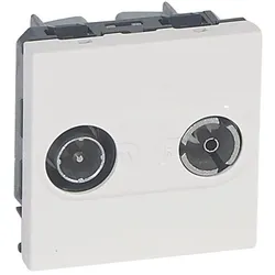 Legrand 078788 TV-R Enddose 2-modulig Mosaic ultaweiß