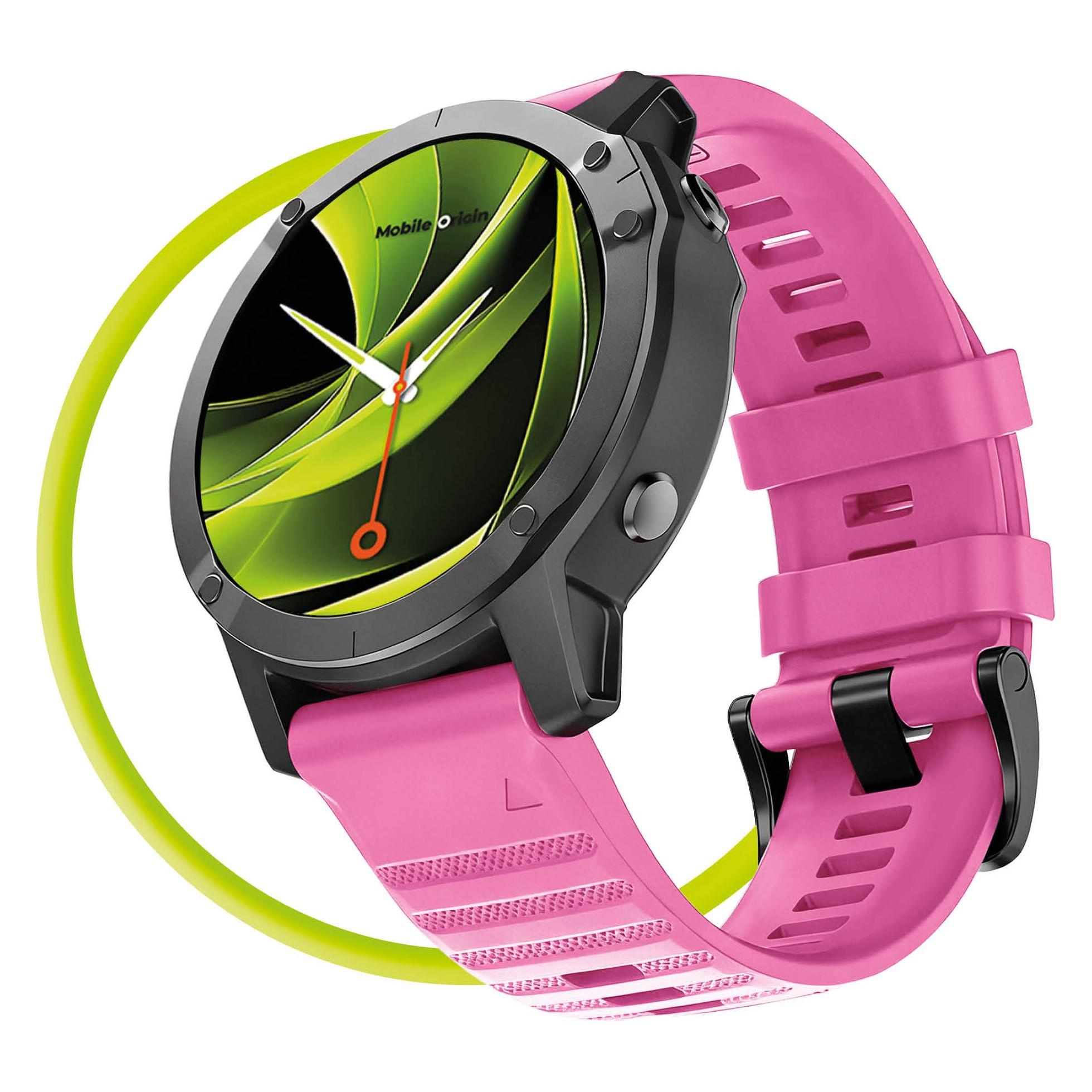 Mobile Origin Easy Strap Silicone Watch 26mm Pink (26 mm, Silicone) (MO-ESS-26-PNK)
