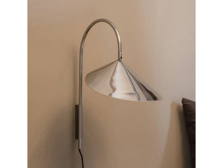 Arum Wandlampe, edelstahl Stecker Metall 47 cm - ferm LIVING - Wohnzimmer - Design - Einflammig