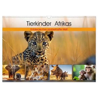 Tierkinder Afrikas - Entdecke ihre zauberhafte Welt (Wandkalender 2027 DIN A3 quer), CALVENDO Monatskalender