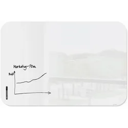 Sigel Glas-Whiteboard Artverum weiß abgerundete Ecken 1500x1000x10mm.