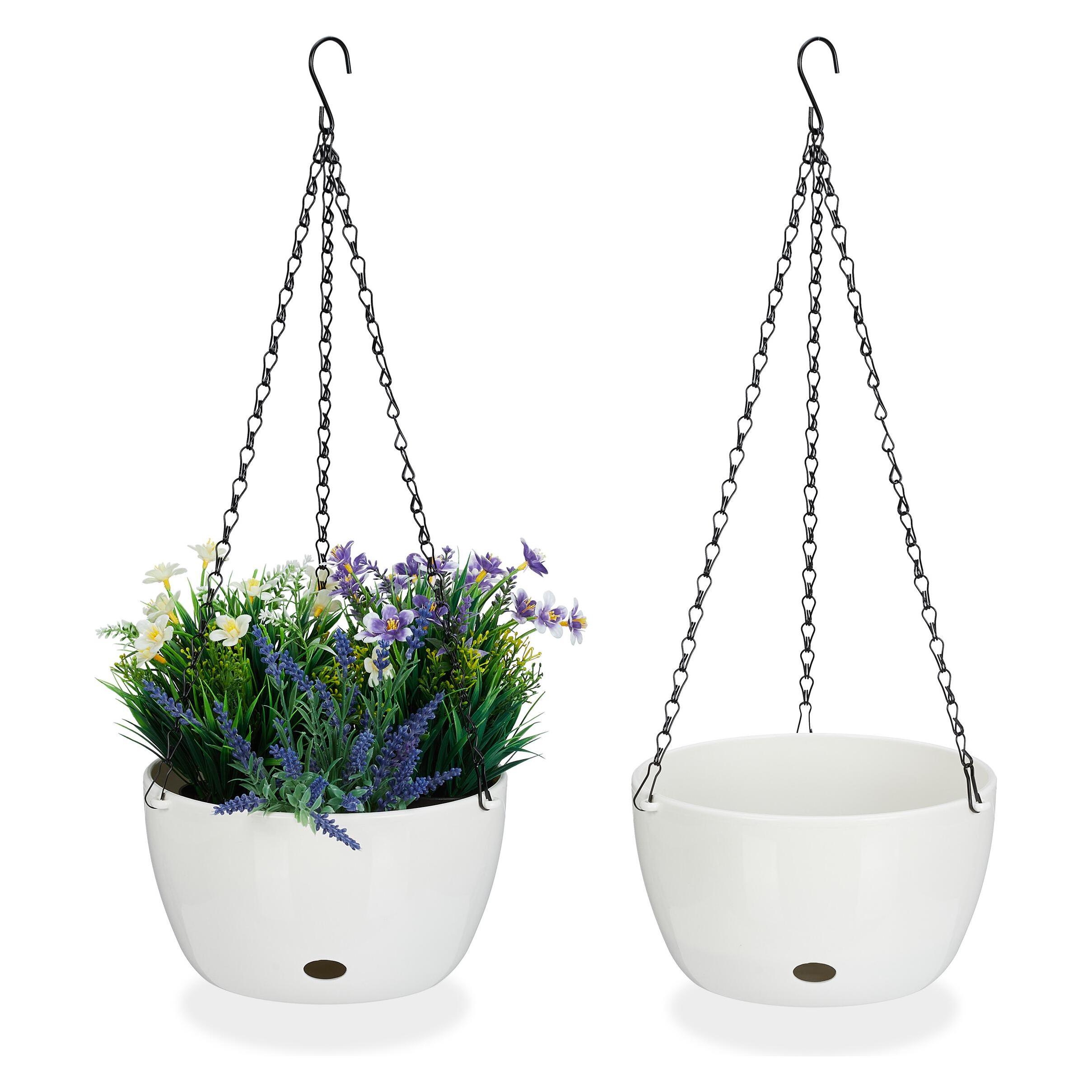 Relaxdays Blumenampel (24 x 60 cm) (4052025453121)