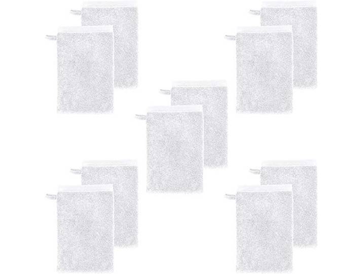 Erwin Müller Waschhandschuh 10er-Pack, Serie Heidenheim 100% Baumwolle weiß Größe 15x21 cm - schnell trocknend und extra saugstark, kuschelweich, voluminöse Spitzenqualität