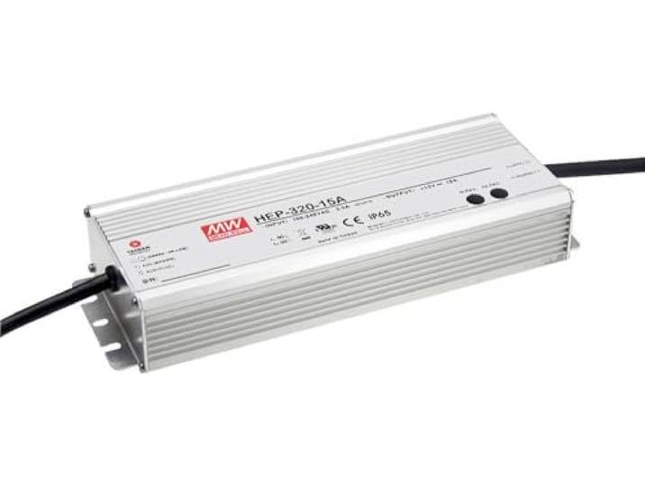 Mean Well HEP-320-24A AC/DC-inbouwvoeding 13340mA 320W 24V/DC open kabeluiteinden