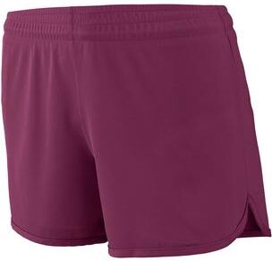 Augusta Sportswear 357 Women's Accelerate Shorts in Maroon size Medium   Polyester
