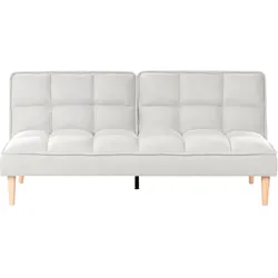 SCHLAFSOFA 3-Sitzer Stoff Cremeweiß Siljan