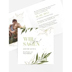 Hochzeitseinladung selbst gestalten mit Spruch und Fotos im Onlinedesigner bei Meine-Kartenmanufaktur.de