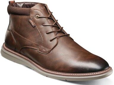 Nunn Bush Chase Plain Toe Chukka - Mens 9.5 Brown Oxford Shoes Medium