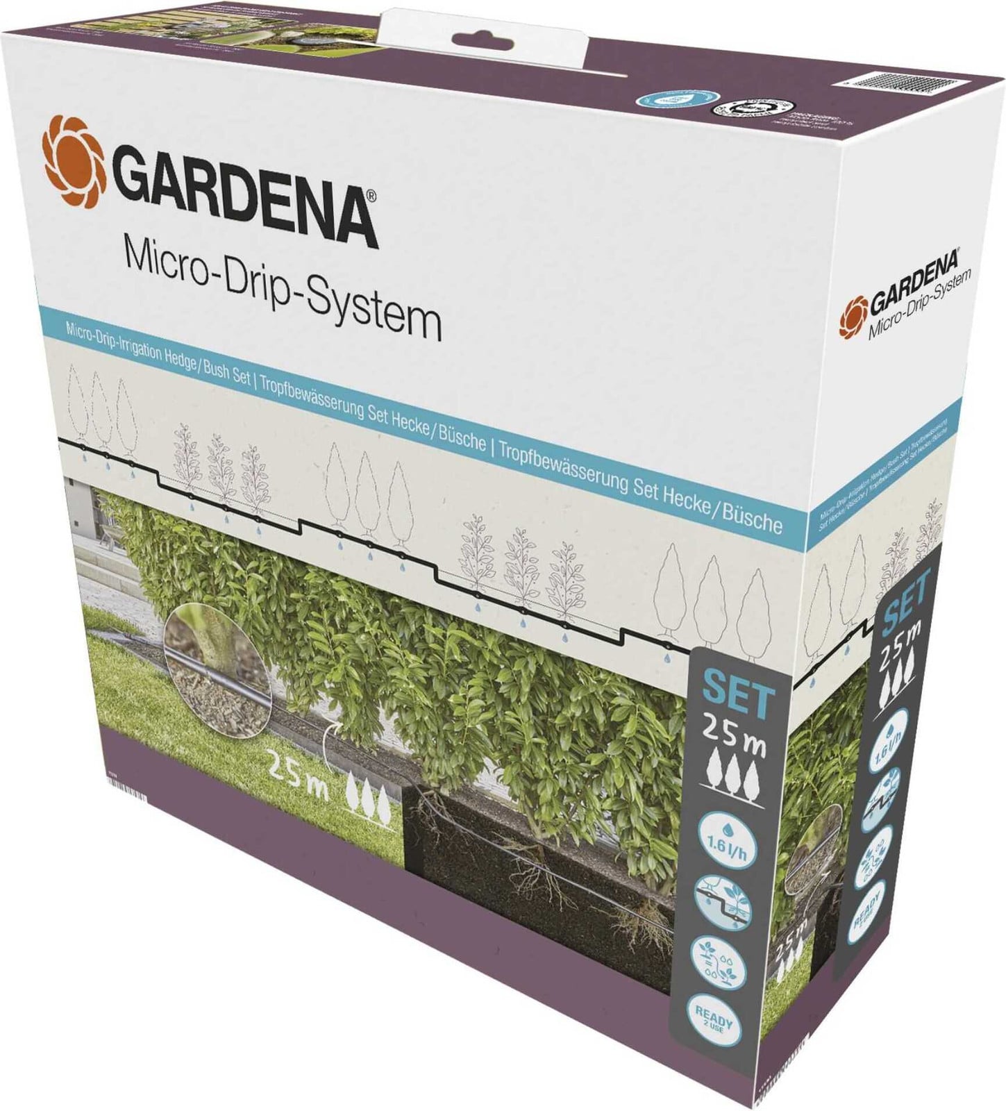 Gardena Micro-Drip Bewateringsset voor heggen en struiken, 25 m