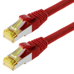 Helos Patchkabel S/FTP Cat 6a rot 0,5m