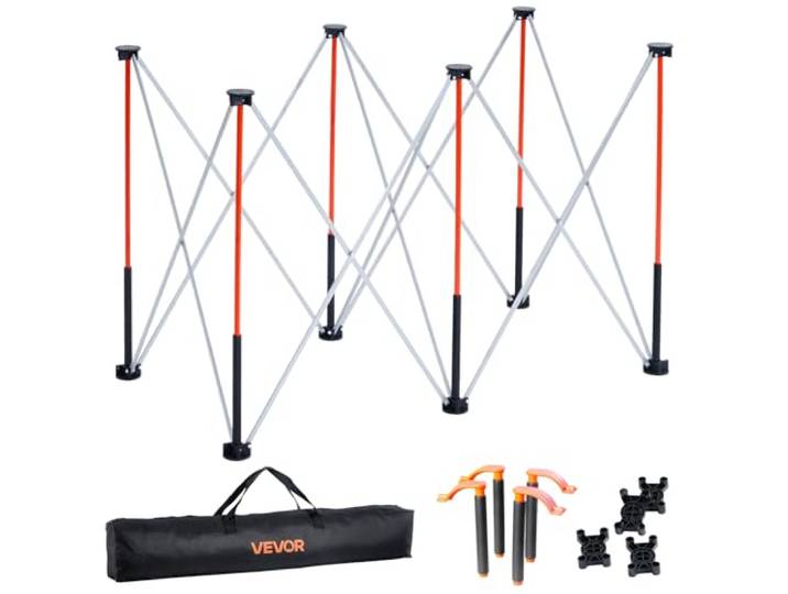 VEVOR Châssis Pliable Établi 126\,7x66\,5x86\,7 cm\, Support Table de Travail Charge 1135 kg\, sans Assemblage\, Pied d’Établi Portable avec Sac de Rangement\, Plateau de Table Non Inclus\, Garage Atelier