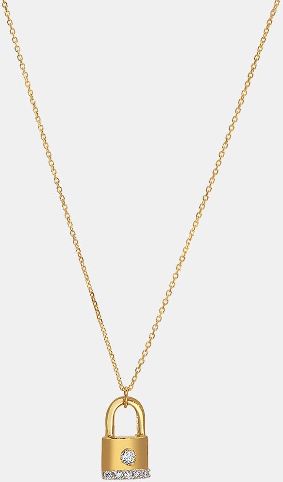 El Corte Inglés Colgante Candado de oro y diamantes. Blanco