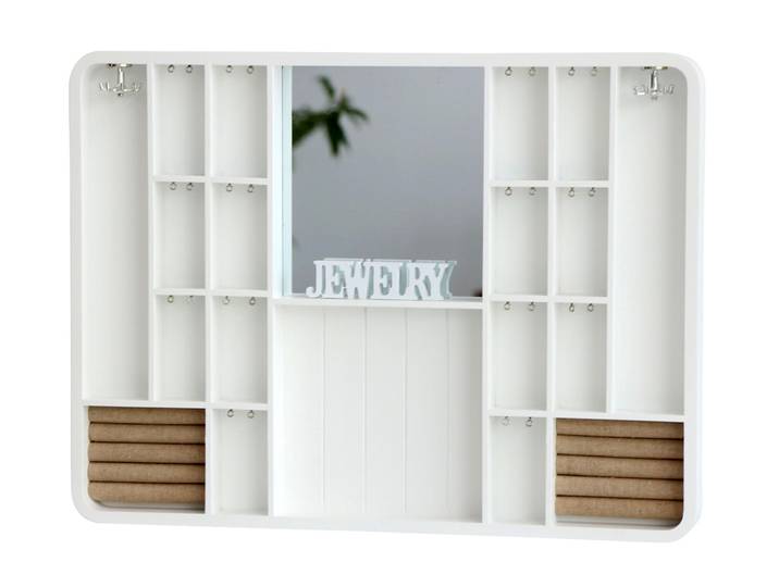 Deko-Wandregal, weiß, B:60cm H:45cm T:5cm, MDF, MYFLAIR MÖBEL & ACCESSOIRES, Regale, Deko-Wandregal