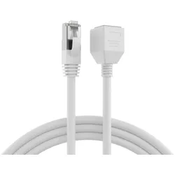 EFB K5546WS.2 RJ45 Patchkabelverlängerung Cat.6A, S/FTP, AWG26, weiß, 2m K5546WS2