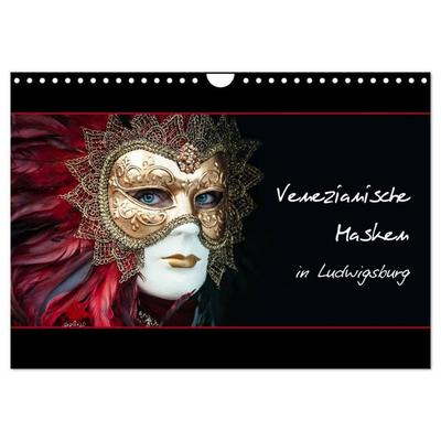 Venezianische Masken in Ludwigsburg (Wandkalender 2027 DIN A4 quer), CALVENDO Monatskalender