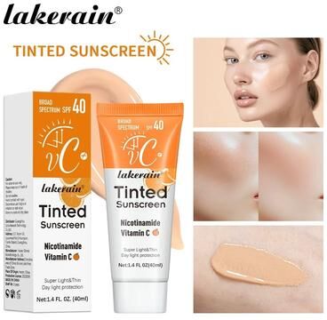 Uplifted Finds SPF40 Tinted Moisturizing Vitamin C Sunscreen Refreshing UV Skin Protection And Anti Aging Cream SPF40 Tinted Moisturizing Vitamin C Sunscreen Refreshing UV Skin Protection And Anti Aging Cream