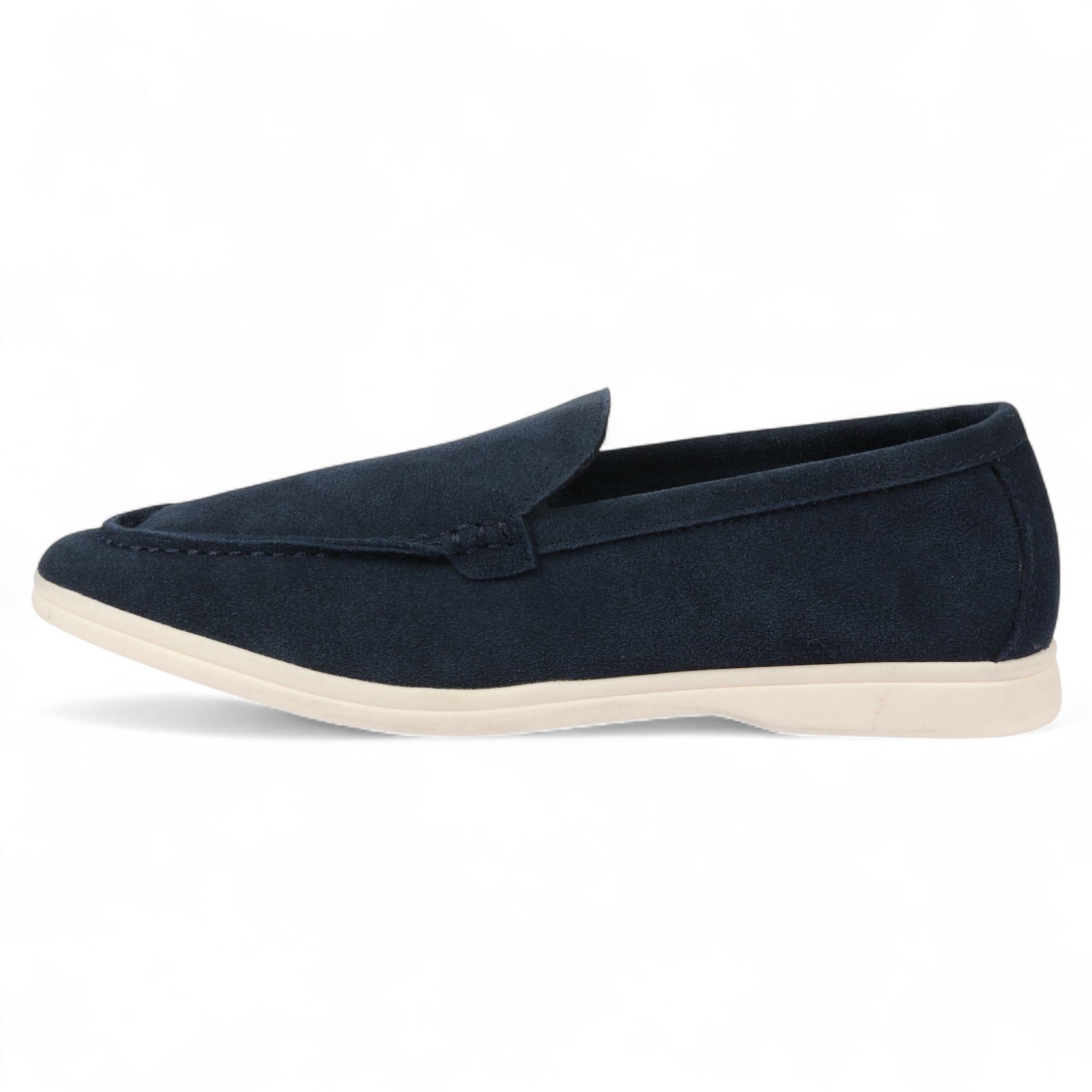 Robuste Slip-On-Loafer für Herren in Marineblau mit gepolsterter Innensohle