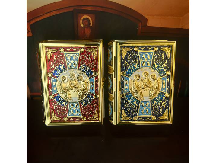 HTISOK Couverture d'évangile de la Bible orthodoxe Fournitures de rituel religieux adaptées aux cérémonies et aux collections religieuses
