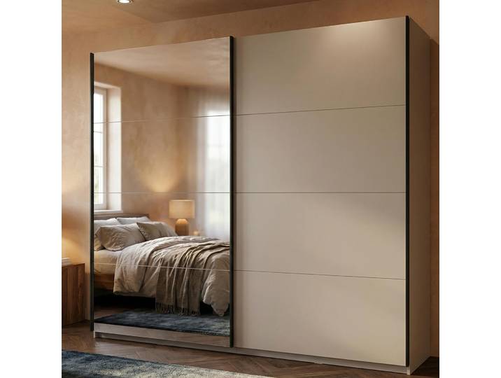 Laghi - Grande Garde-robe 245x218h cm Blanc Crème\, Portemanteau