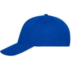 Basecap "MB6238" 5-Panel-Sandwich Bio-Baumwolle - royal/white