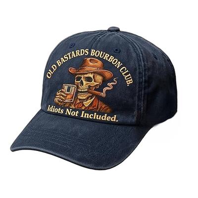 Old Bastards Bourbon Club Hut, verstellbarer Vintage-Whiskyhut, Sammleredition, hochwertiges Destillerie-Merchandise, Geschenk für Bourbon-Liebhaber