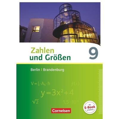 Zahlen und Größen 9. Schuljahr - Berlin und Brandenburg - Schülerbuch, Gebundene Ausgabe von Udo Wennekers,Martina Verhoeven,Ines Knospe,Bernhard