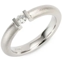 PLATINITY Spann-Ring 1 Brillant ca. 0,18ct Feines Weiß/SI Platin 950