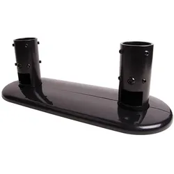 b-tech Twin Pole Floor Celling Mount (Boden, Decke), Monitor Halterung, Schwarz
