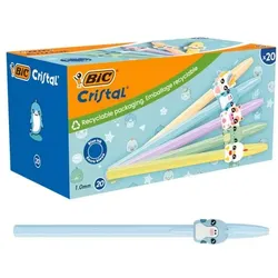 BIC Kugelschreiber »Cristal Figurines« dokumentenecht 20 Stück blau