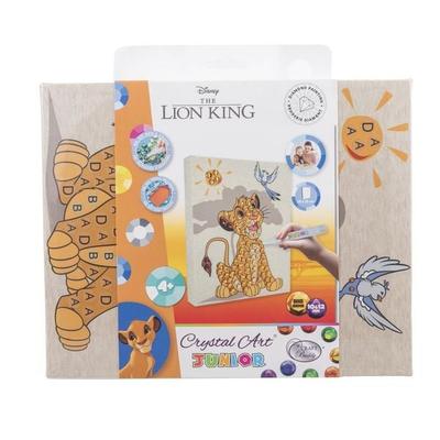 Crystal Art - Simba Junior Leinwand-Set, 20x25cm, Disney, 12mm Edelsteine, König der Löwen
