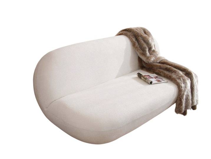 JVmoebel 3-Sitzer Elegantes weißes Sofa aus Polyesterstoff für stilvolles Wohnen, 1 Teile, Made in Europe