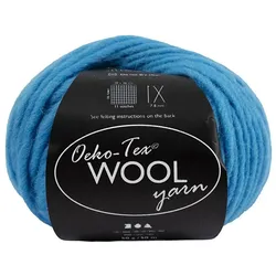 Creativ Company Wolle Oeko-Tex 50 g, Türkis, Garn + Wolle, Türkis