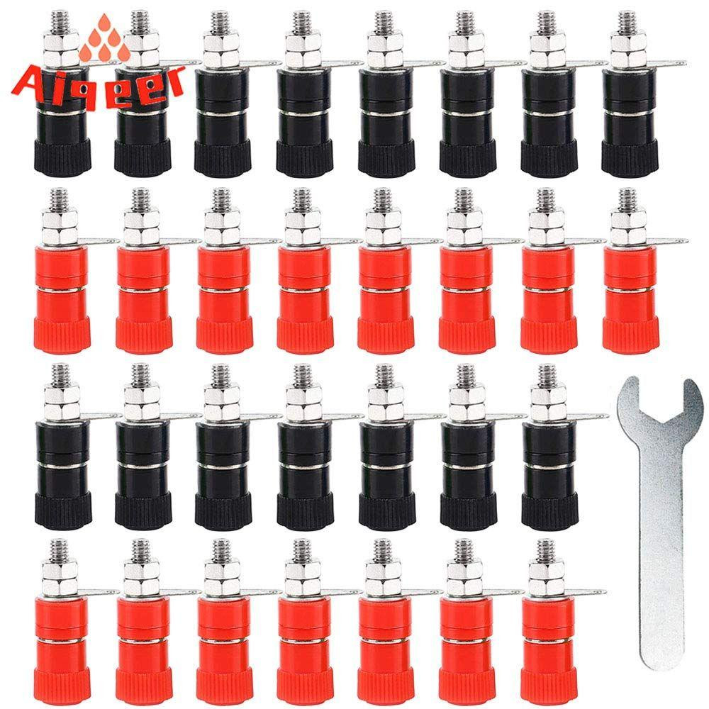 Selius 30 stuks 4 mm banaanstekkers luidspreker binding post terminals zwart en rood