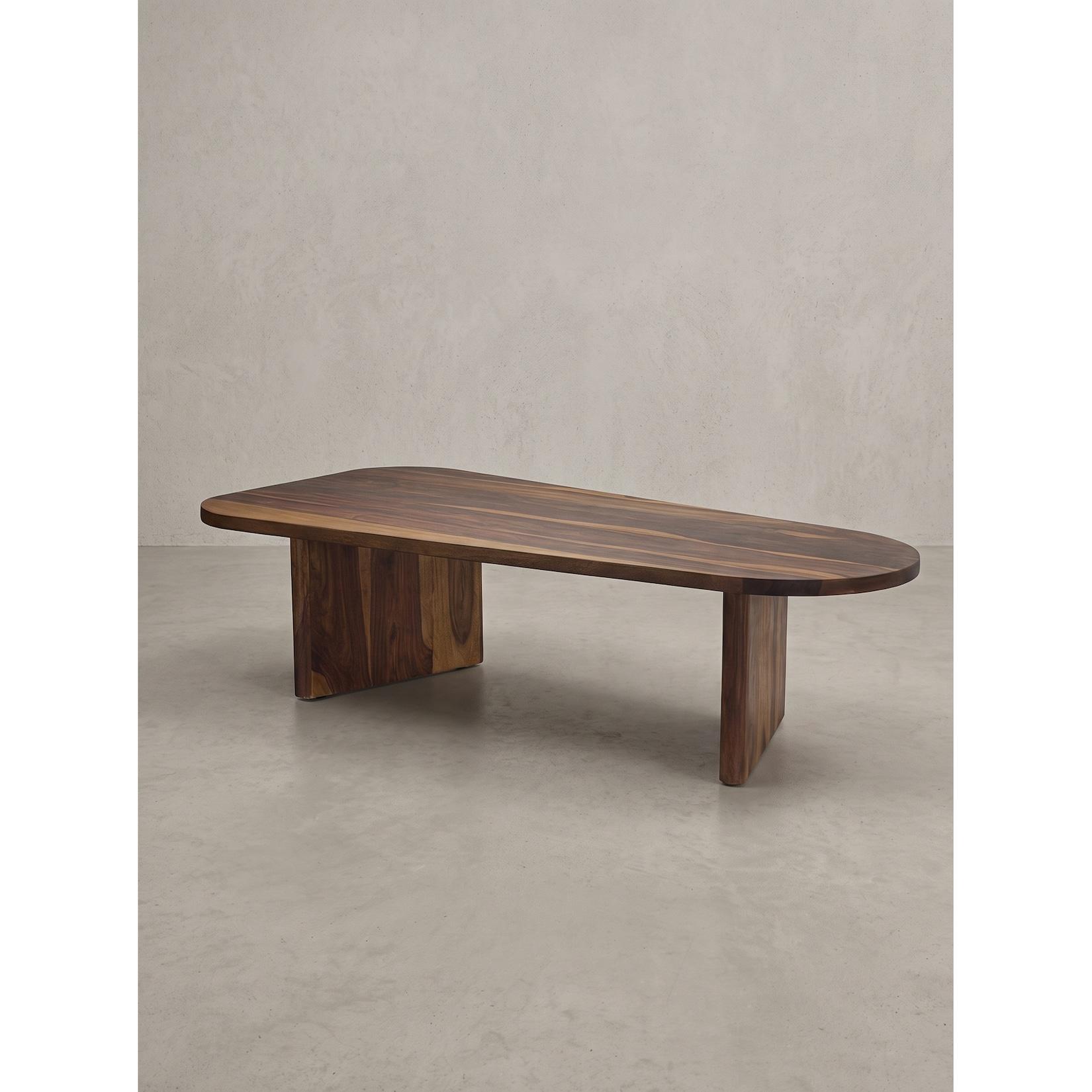 Couchtisch Dunkles Massivholz 120x60x32 cm - CAZORLA Kadima Design