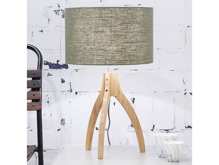 Lampe Annapurna Ø 36cm Vert/Vert Bambou E27