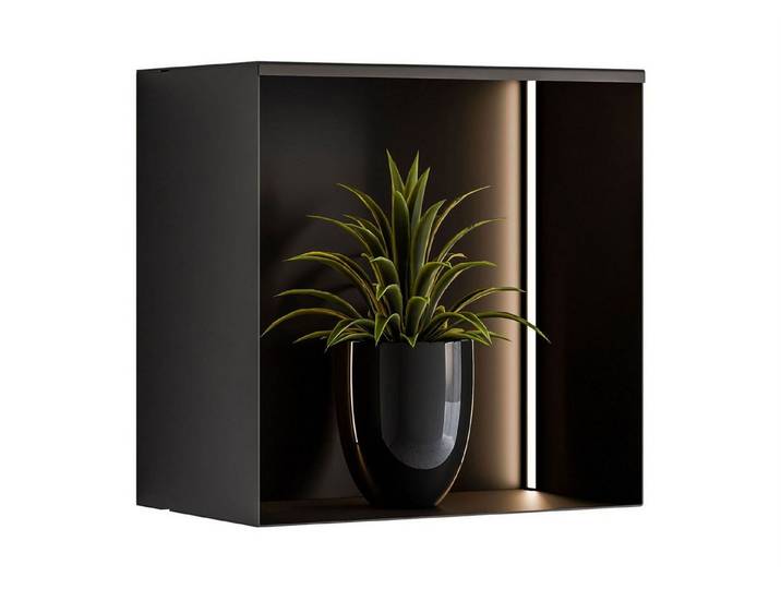 Lookway Regal QUADRO aus Metall mit LED-Beleuchtung, 33x33x20