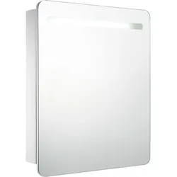 Helloshop26 - LED Badezimmerspiegelschrank 68 x 9 x 80 cm MDF weiß 02_0006567