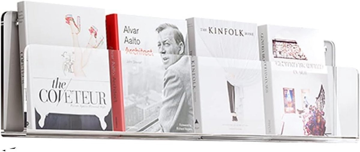 Helder Tijdschriftenrek van Acryl voor Wandmontage