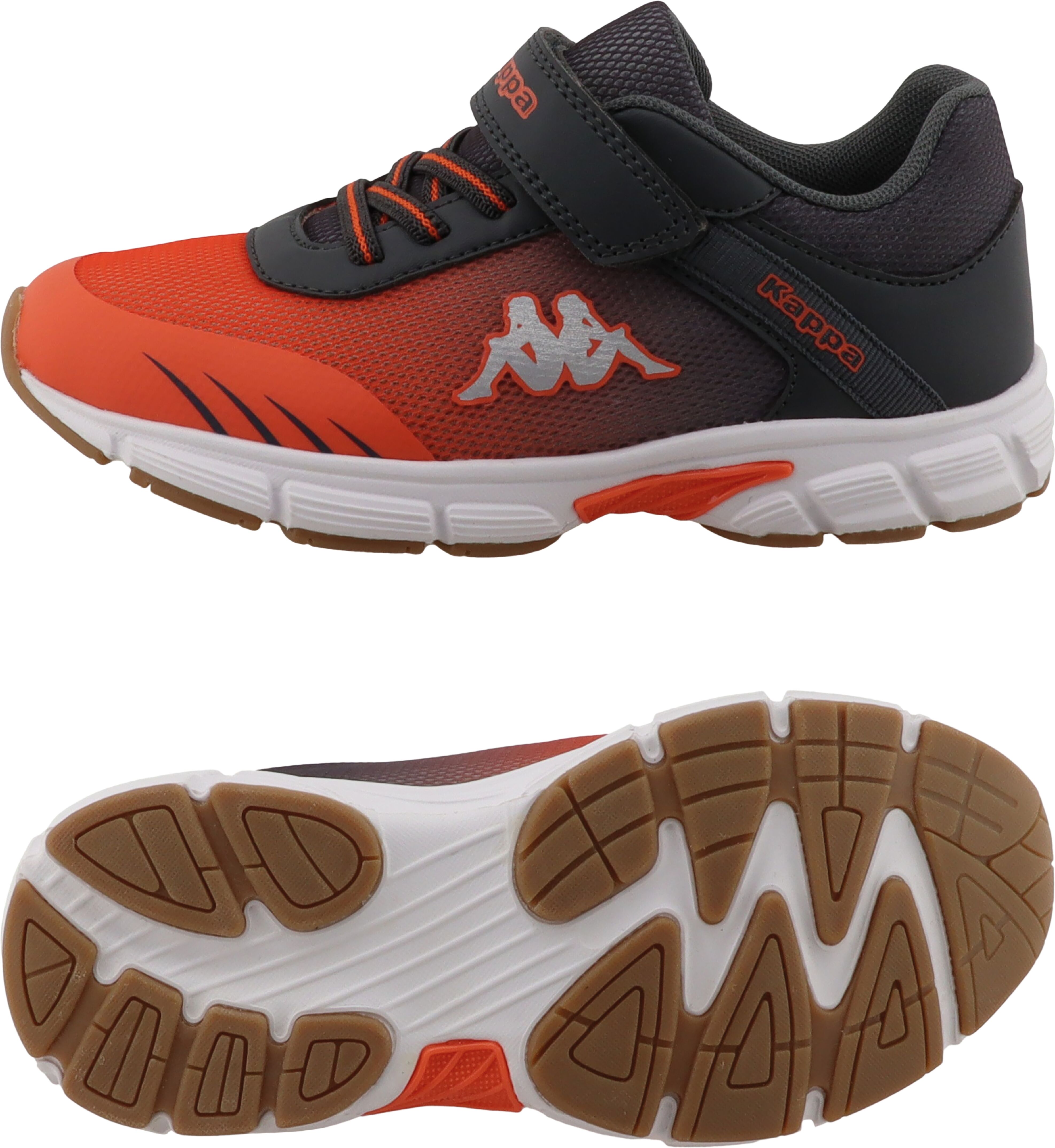 Indoorschuh KAPPA "JOLIEN", Kinder, Gr. 37, Synthetik, orange (coal, orange), Schuhe Indoorschuh coal, orange 37, Synthetik