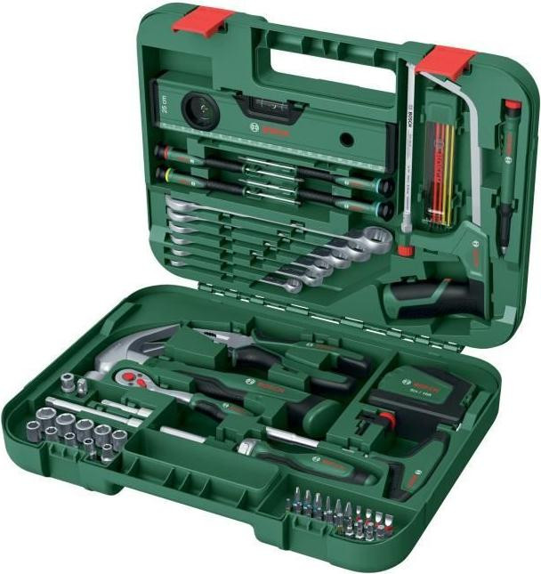 Bosch 64-delige gereedschapset in zwart, staal en kunststof voor professionals en doe-het-zelvers