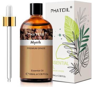Inspired Finds PHATOIL 100ml Essential Oil Eucalyptus, Lavender, Vanilla, Jasmine, Lemon & Bergamot For Aromatherapy & Candle Mak myrrh