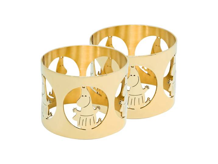 Hilke Collection Anneaux de serviette Hilke X Mumin Moominmamma lot de 2 Laiton