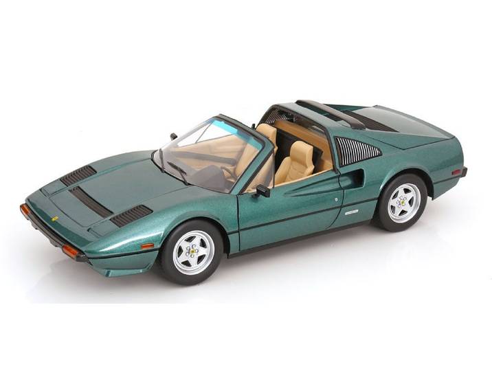 KK Scale Modellauto Ferrari 308 GTS QV 1982 grün metallic TV-Serie Magnum, Maßstab 1:12