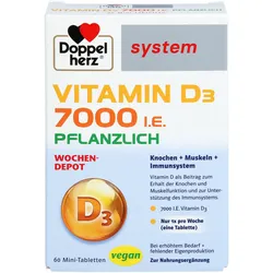 Doppelherz Vitamin D3 7000 I.e. Pflanzlich System 60 ST