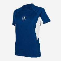 Aqualung - Rash Guard LS Shortsleve - Damen - Farbe: Marine/Weiß - Größe: S