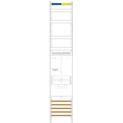 F-Tronic, Verteilerschrank Zubehör, VZ6 Zählerfeld 1-feldrig H 1350mm 1-3.HZ Vert. 2r. 7143300